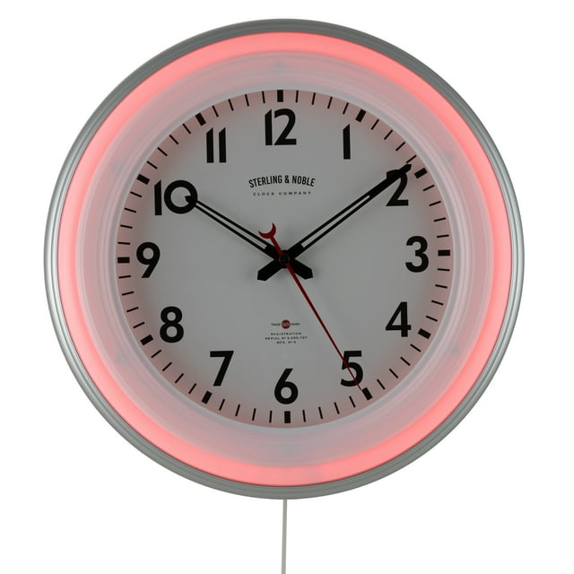 Sterling & Noble 11" Round Indoor MultiColored LED Wall Clock with