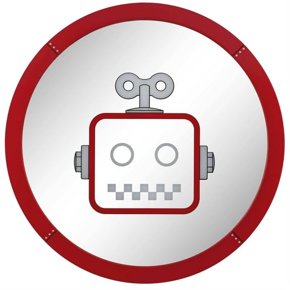 Sterling & Noble 24" (60.96 cm) Round Robot Mirror