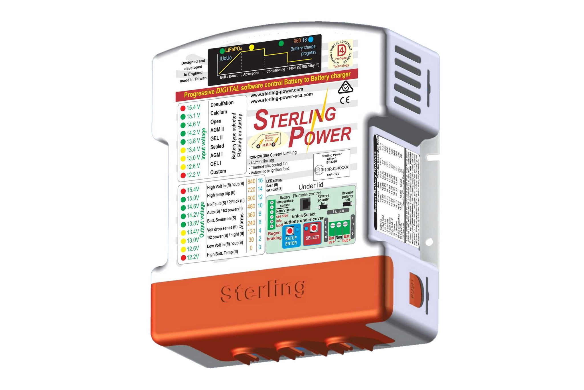 Sterling Power BB1230 - Pro Batt Ultra Battery to Battery Charger 12V-12V 30A DC