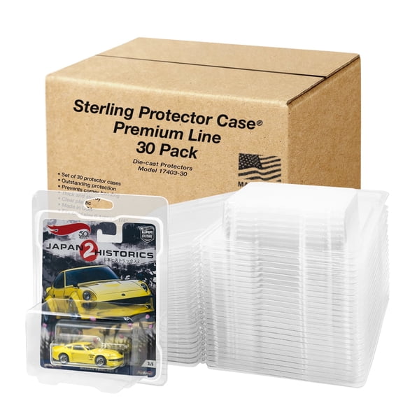 Sterling Protector Case Premium Line Size 30 Pack for Hot Wheels Premium - Fits Card Size 5.25 x 6.5