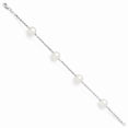 thumbnail image 1 of Sterling S Majestik Rh-pl 10-11mm Wht Imitat Shell Pearl 4 Station Chain Bracelet, 1 of 4