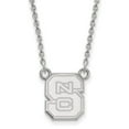 thumbnail image 1 of Sterling S. Rh-p LogoArt North Carolina State U Small Pendant With Necklace; 18 inch; for Adults and Teens; for Women and Men, 1 of 3