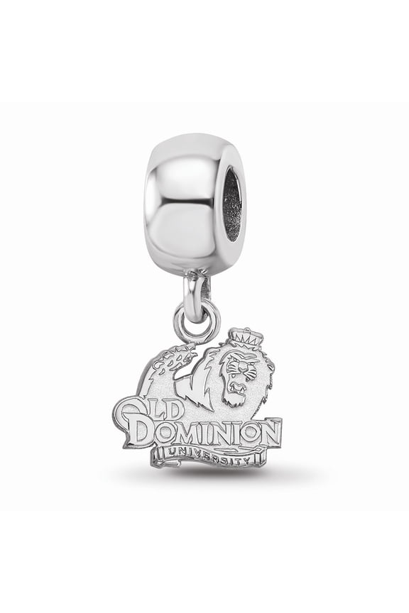 Sterling S. Rh-p LogoArt Old Dominion University XS Dangle Bead Charm Pendant; for Adults and Teens; for Women and Men