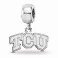 thumbnail image 1 of Sterling S. Rh-p LogoArt Texas Christian University XS Dangle Bead Charm Pendant; for Adults and Teens; for Women and Men, 1 of 3