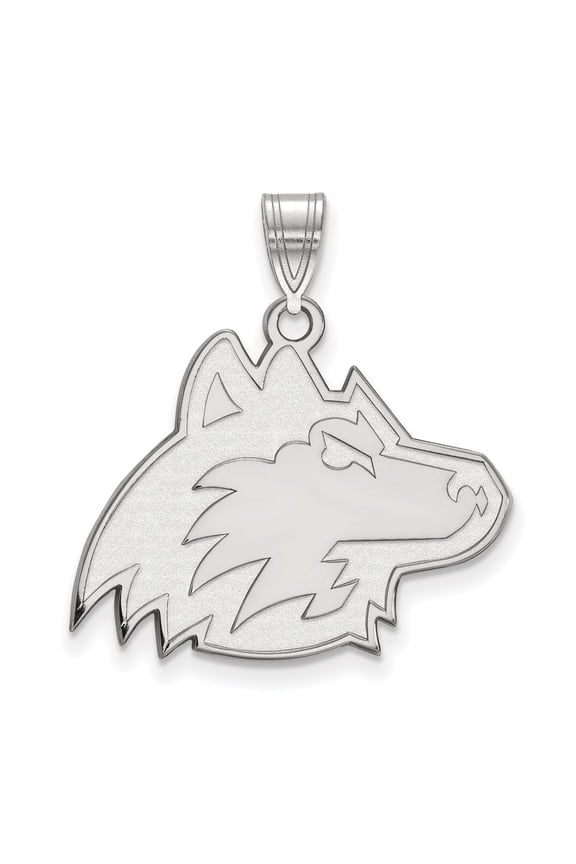 Sterling S. Rh-plated LogoArt Northern Illinois University Large Pendant; for Adults and Teens; for Women and Men