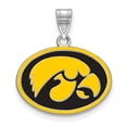 thumbnail image 1 of Sterling S. Rh-plated LogoArt University of Iowa Medium Enamel Pendant; for Adults and Teens; for Women and Men, 1 of 2