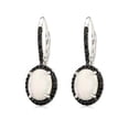 thumbnail image 1 of Sterling SIlver 925 Ethiopian Opal,White Natural Zircon Drop & Dengle Earring, 1 of 2