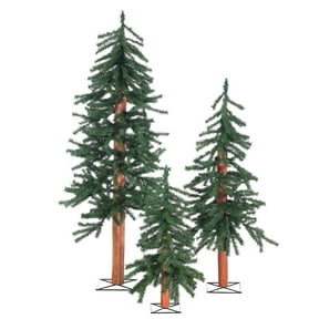 Sterling Set of 3 Unlit Apline Trees