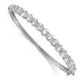 thumbnail image 1 of Sterling Shimmer QB1071 Sterling Silver Rhodium-Plated CZ Hinged Bangle, 1 of 4