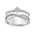 thumbnail image 1 of Sterling Shimmer Sterling Silver Rhodium-plated 27 Stone CZ Ring, 1 of 6