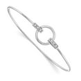 thumbnail image 1 of Sterling Silver 0.06 CT Diamond Bangle Bracelet - Polished, 1 of 1