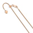 thumbnail image 1 of Sterling Silver 1.1 mm Rose Gold-Flashed Sparkle-Cut Adjustable Spiga Ch - 3.8 Grams - 22 Inch, 1 of 1