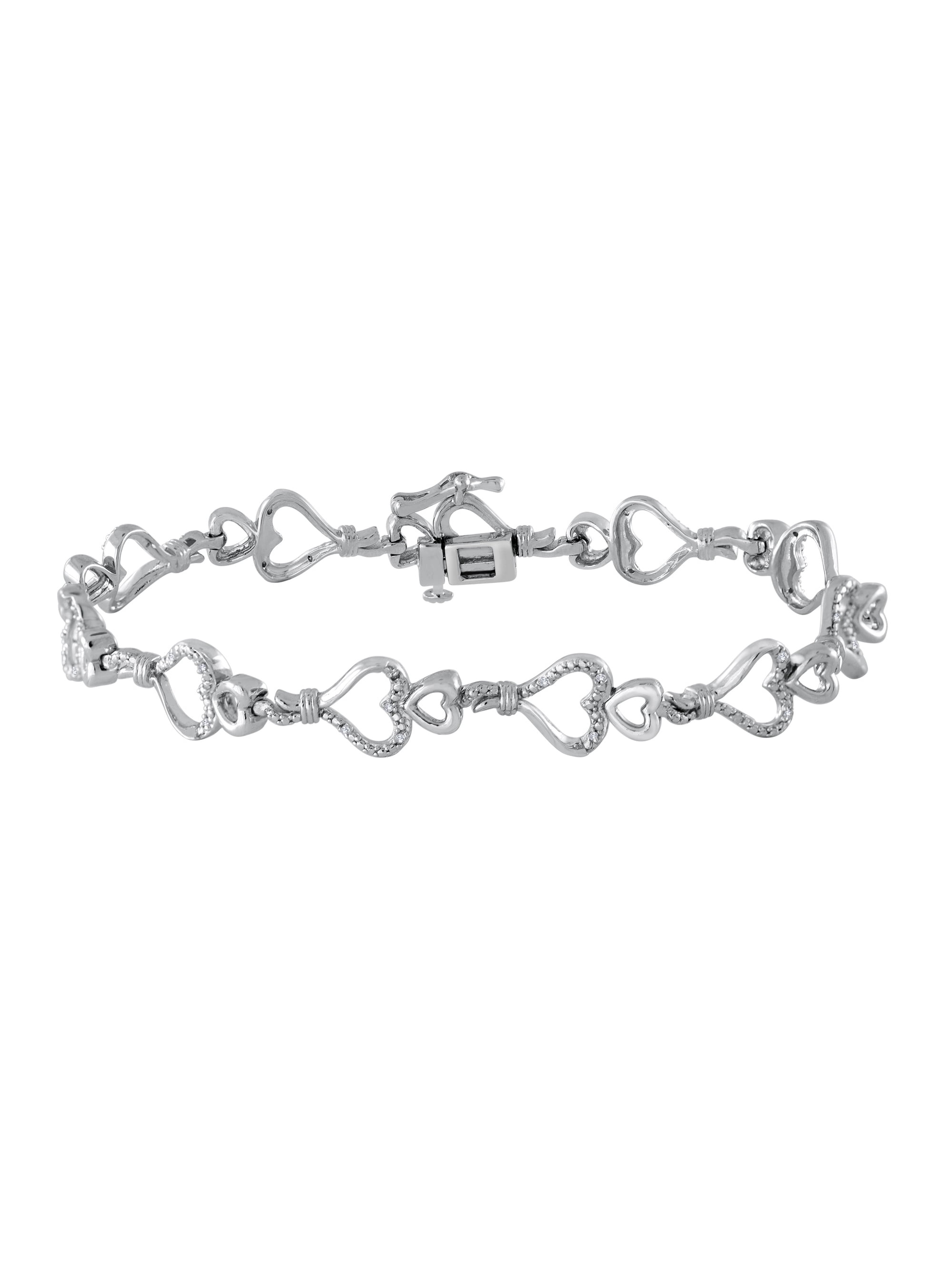 Sterling Silver 1/10 Carat T.W. Diamond Bracelet, 7.5