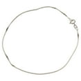 thumbnail image 1 of Sterling Silver 1.1mm Box Link Nickel Free Chain Anklet Italy 11 Inch, 1 of 2