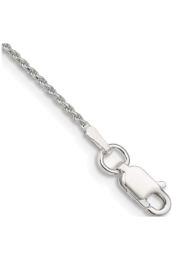 Sterling Silver 1.1mm Diamond-Cut Rope Chain (7 X 1.1) Made In Italy qdc015-7