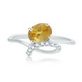 thumbnail image 1 of Sterling Silver 1.21ct. Citrine and White Zircon Ring, 1 of 3