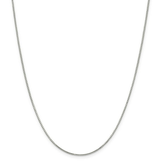 Sterling Silver 1.25mm 8 Side Diamond Cut Box Chain Necklace Size 26