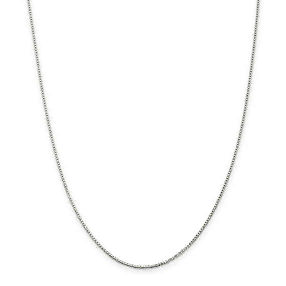 Sterling Silver 1.25mm Box Chain Necklace Size 26