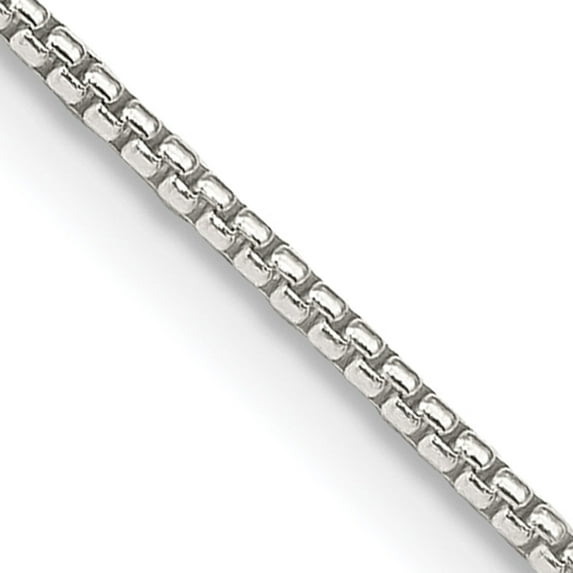 Sterling Silver 1.25mm Round Box Chain With 2In Ext. (18 X 1.25) Made In Italy qhx024e-18