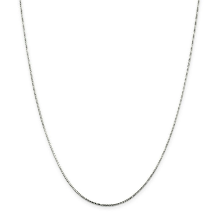 Sterling Silver 1.25mm Round Snake Chain - Various Lengths Sterling Silver 1.25mm Round Snake Chain - Various Lengths