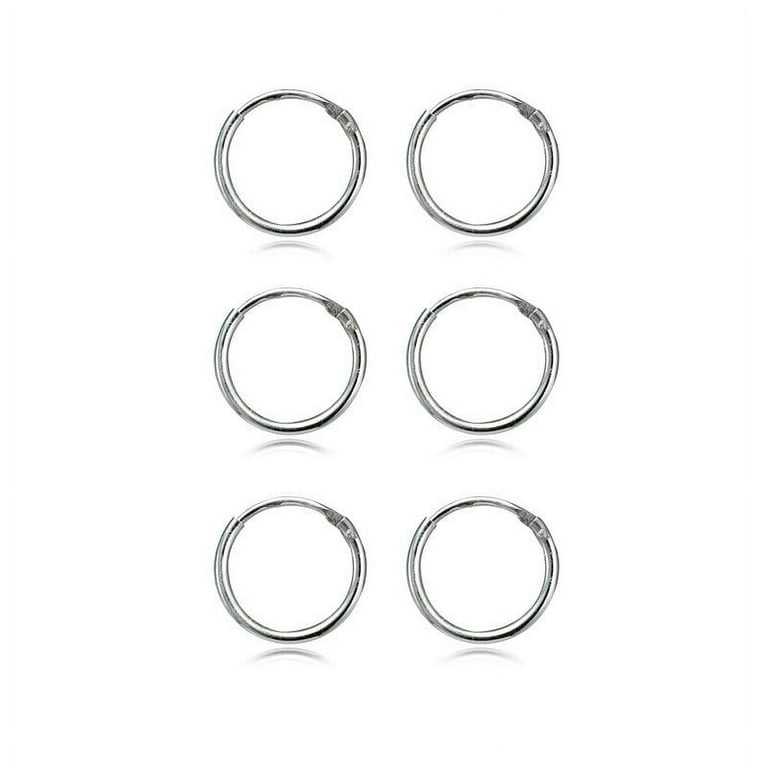 Endless Hoop Earrings 10mm Sterling Silver Endless Hoop Earrings 10mm Sterling Silver
