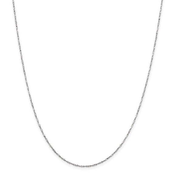 Sterling Silver 1.2mm Twisted Serpentine Chain - 2.8 Grams - 20 Inch - Spring Ring