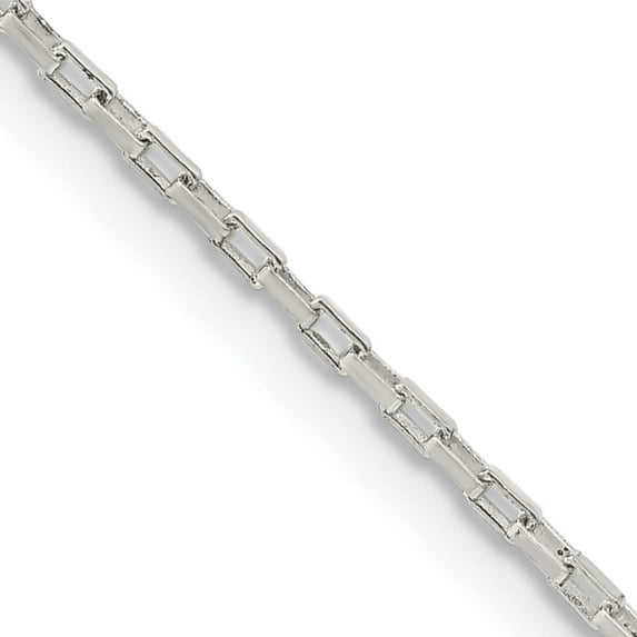 Sterling Silver 1.3mm Elongated Box Chain (18 X 1.3) Made In India qpe48-18