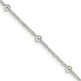 thumbnail image 1 of Sterling Silver 1.3mm Fancy Beaded Chain (20 X 1.3) Made In Italy qpe53-20, 1 of 5