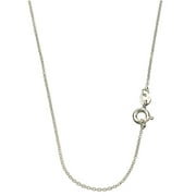 JOYFUL CREATIONS Sterling Silver 1.3mm Fine Cable Nickel Free Chain Necklace Italy 16 Inch