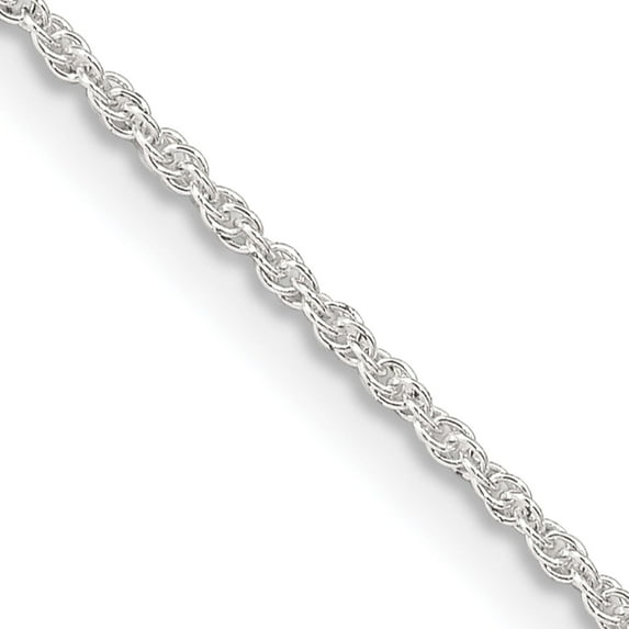 Sterling Silver 1.3mm Loose Rope Chain (16 X 1.3) Made In India qfc67-16