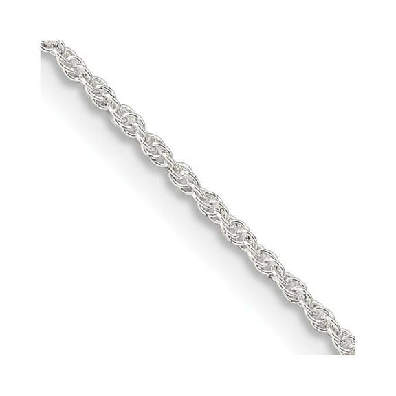 Finest Gold Sterling Silver 1.3 mm Loose Rope Chain
