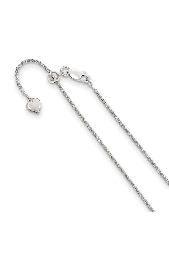 Sterling Silver 1.45 mm Adjustable Spiga Chain