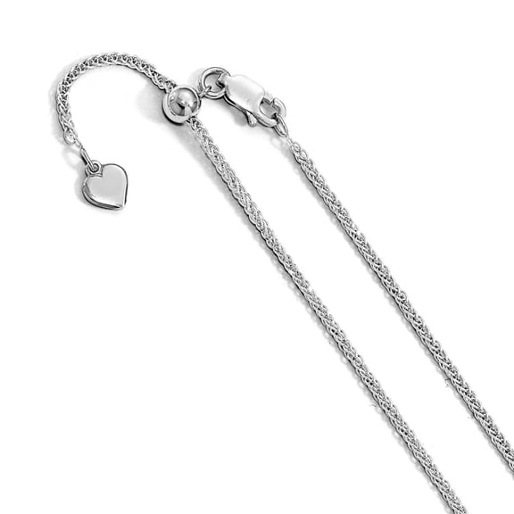 Sterling Silver 1.45mm Diamond-cut 30in Adjustable Spiga Chain