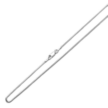 Sterling Silver 1.4mm Italian Box Chain Necklace (16"~30" Inch)