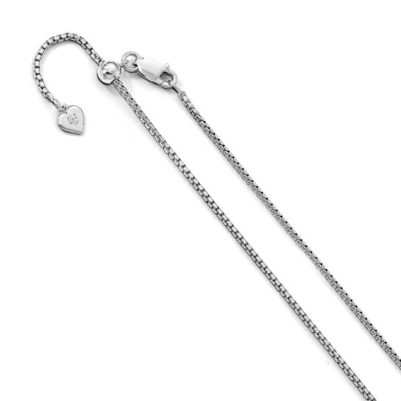 Sterling Silver 1.5 mm Adjustable Round Box Chain