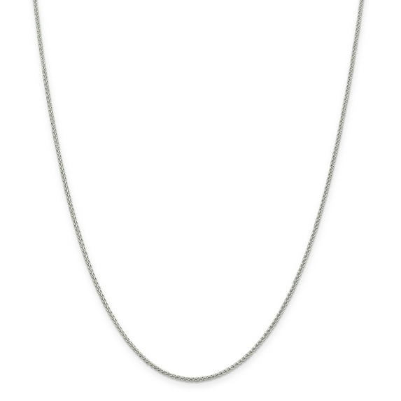 Sterling Silver 1.50mm Round Spiga Chain Necklace Size 28
