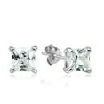 thumbnail image 1 of Sterling Silver 1.5ct Cubic Zirconia 5mm Square Stud Earrings, 1 of 2