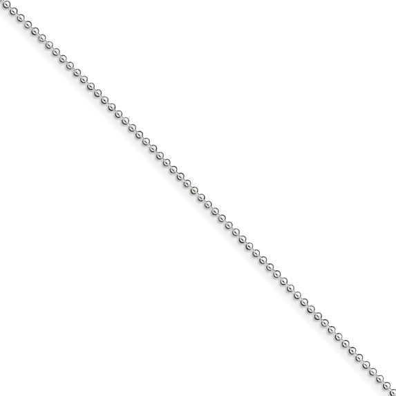 Sterling Silver 1.5mm Beaded Chain