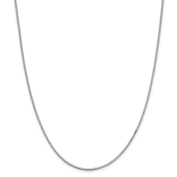 Sterling Silver 1.5mm Box Chain Necklace - 9.7 Grams - 30 Inch - Spring Ring