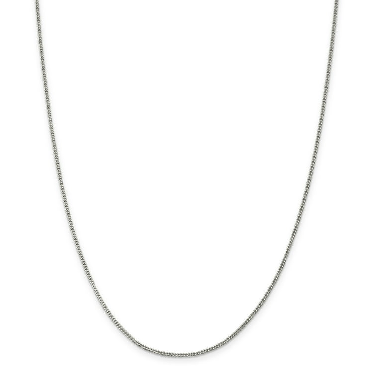 Sterling Silver 20in 1.5mm Curb Chain Necklace Women s