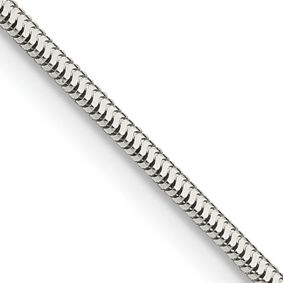 Sterling Silver 1.5mm Diamond-Cut Flat Snake Chain (20 X 1.5) Made In Italy qsf160-20