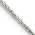 thumbnail image 1 of Sterling Silver 1.5mm Diamond-Cut Round Spiga Chain With 2In Ext. (18 X 1.5) Made In Italy qsr040e-18, 1 of 5