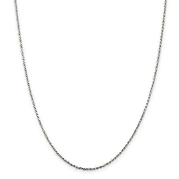 Sterling Silver 1.5mm Diamond-cut Rope Chain