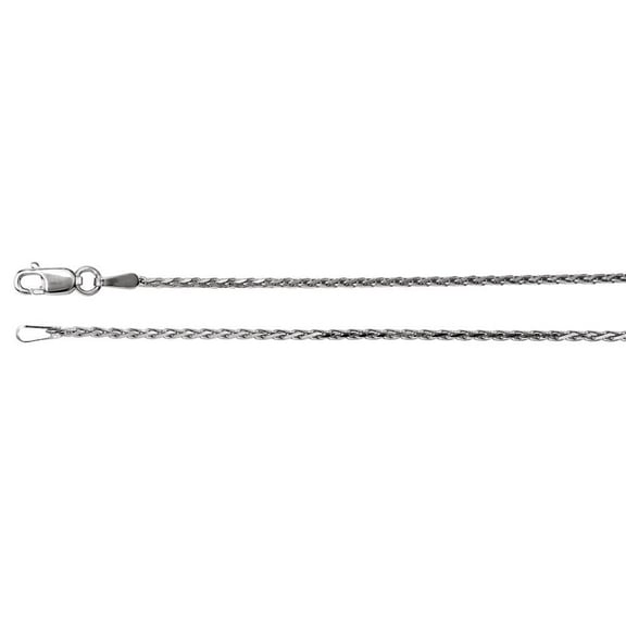 Sterling Silver 1.5mm Necklace - 3.3 Grams - 20 Inch Sparkle-Cut Wheat Chain With Lobster Clasp