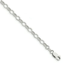 Sterling Silver 1.5mm Rolo Chain Bracelet - Lobster Claw - Length: 7 to 8