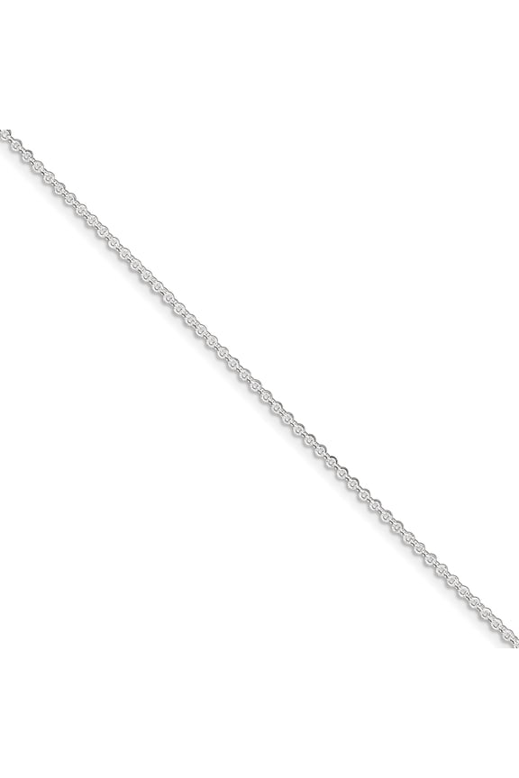 Sterling Silver 1.5mm Rolo with 1in ext. Chain Anklet