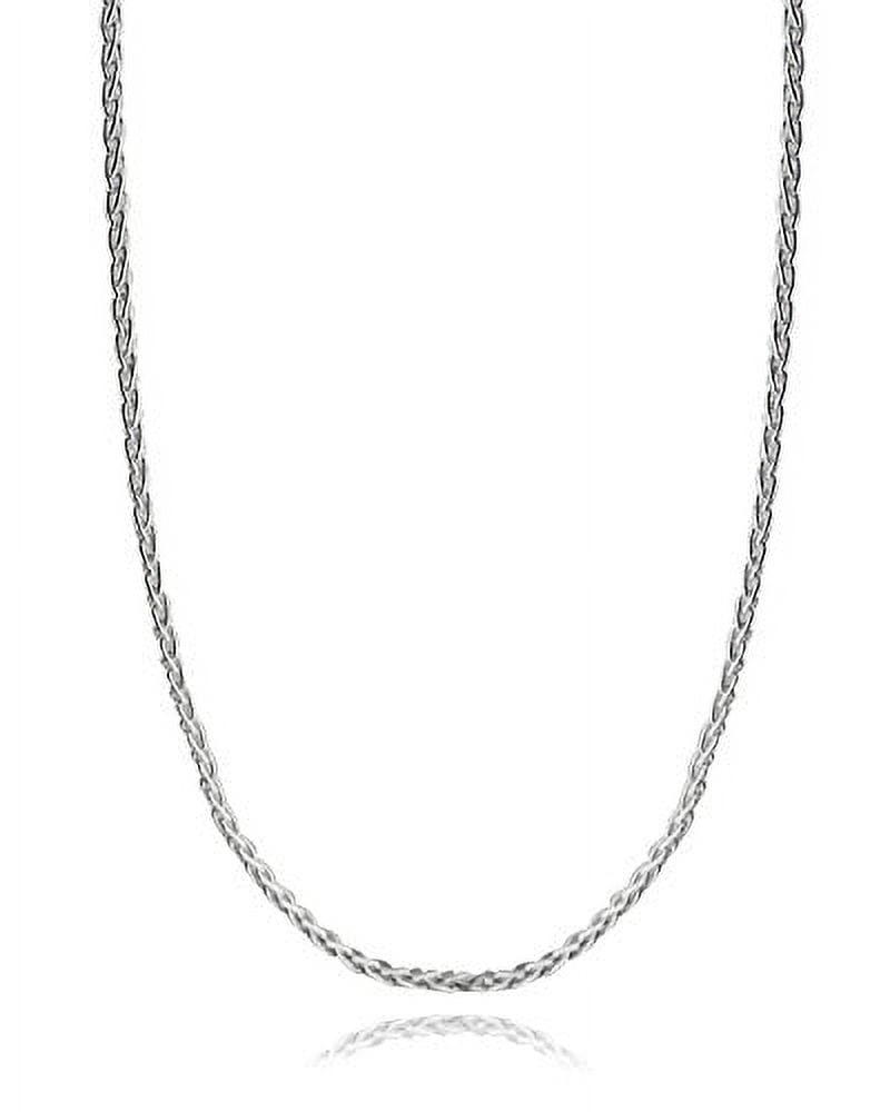 Black Wheat Chain Necklace Stainless Steel Thick Spiga Chain for