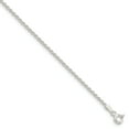 thumbnail image 1 of Sterling Silver 1.5mm Solid Rope Chain Anklet Size 10, 1 of 4