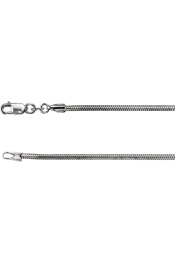 Sterling Silver 1.5mm Solid Snake 20" Chain