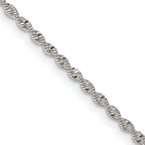 Sterling Silver 1.65mm Twisted Herringbone Chain (16 X 1.65) Made In Italy qph5-16